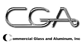 Commercial Glass and Aluminum, Pittsburg, CA branding.