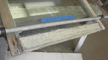 Thixotropic structural epoxy adhesive used on window frame