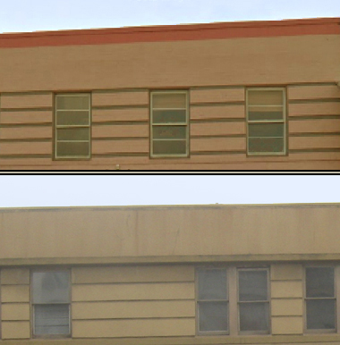 Example of Streamline Moderne double hung windows
